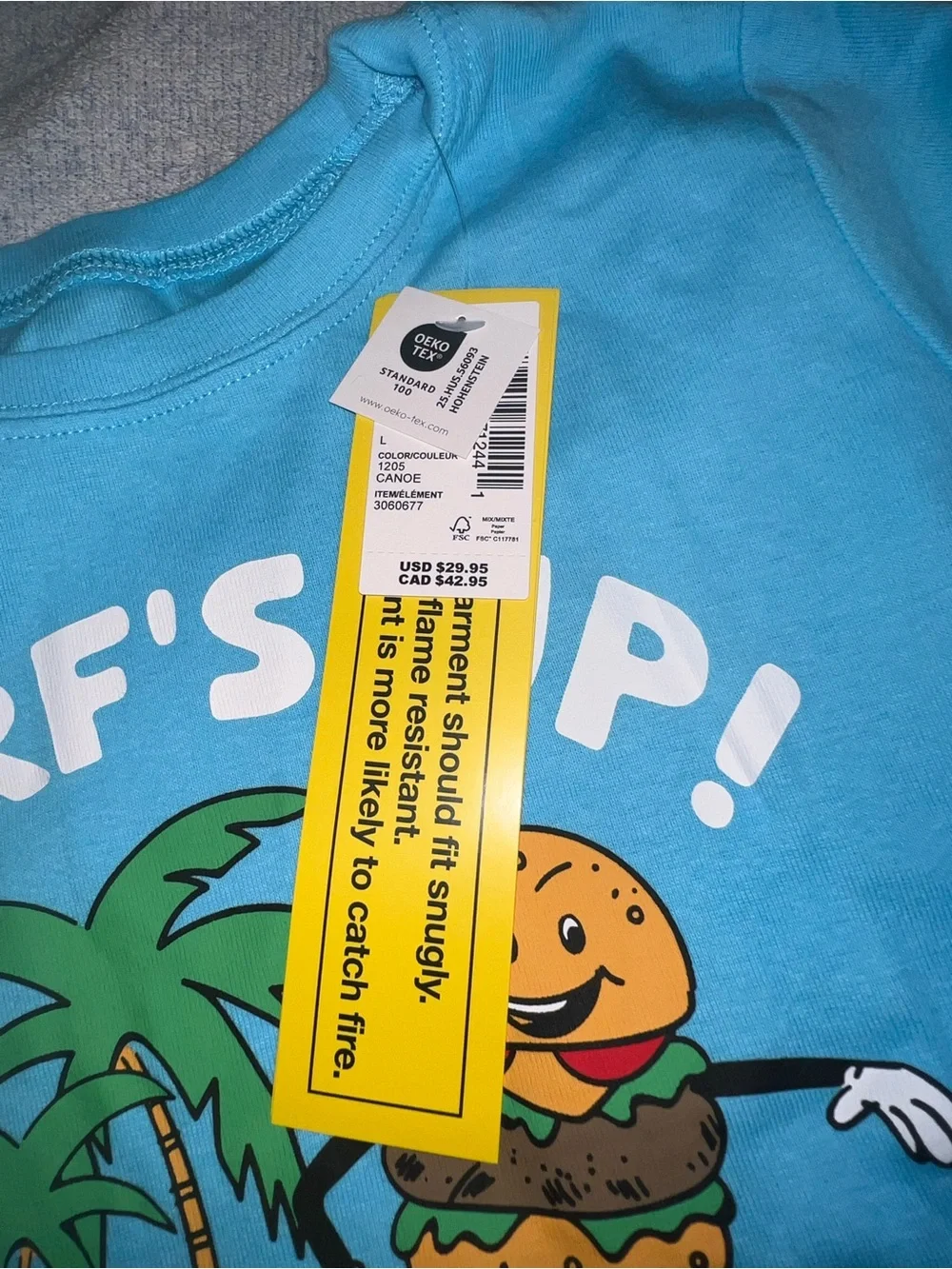The Children's Place Turquoise Surf's Up Burger & Fries Matching Set - Picture 3 of 5